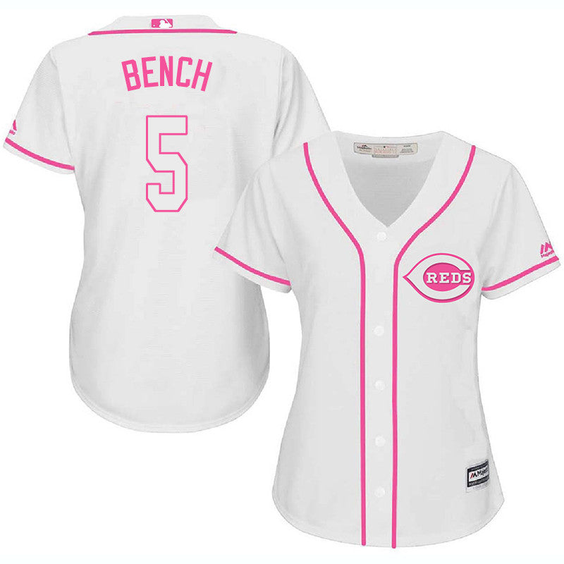 Johnny Bench Cincinnati Reds white jersey