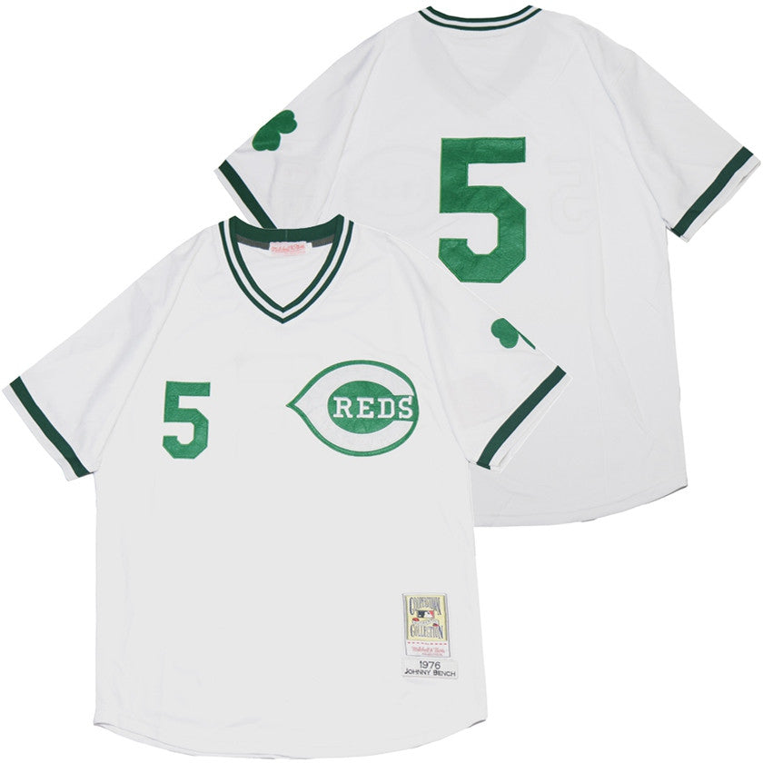 Johnny Bench Cincinnati Reds white jersey