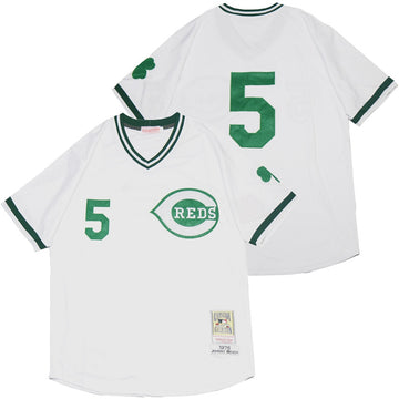 Johnny Bench Cincinnati Reds white jersey