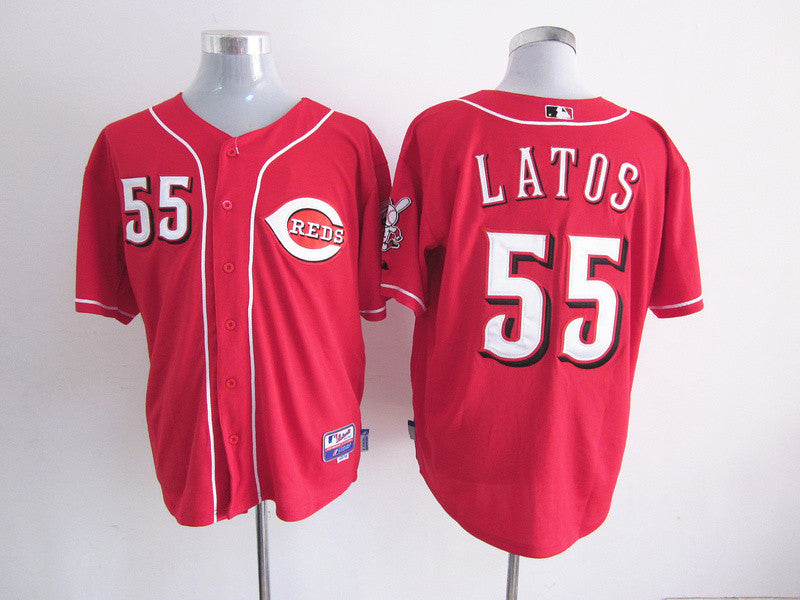 Latos Cincinnati Reds red jersey