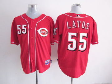 Latos Cincinnati Reds red jersey