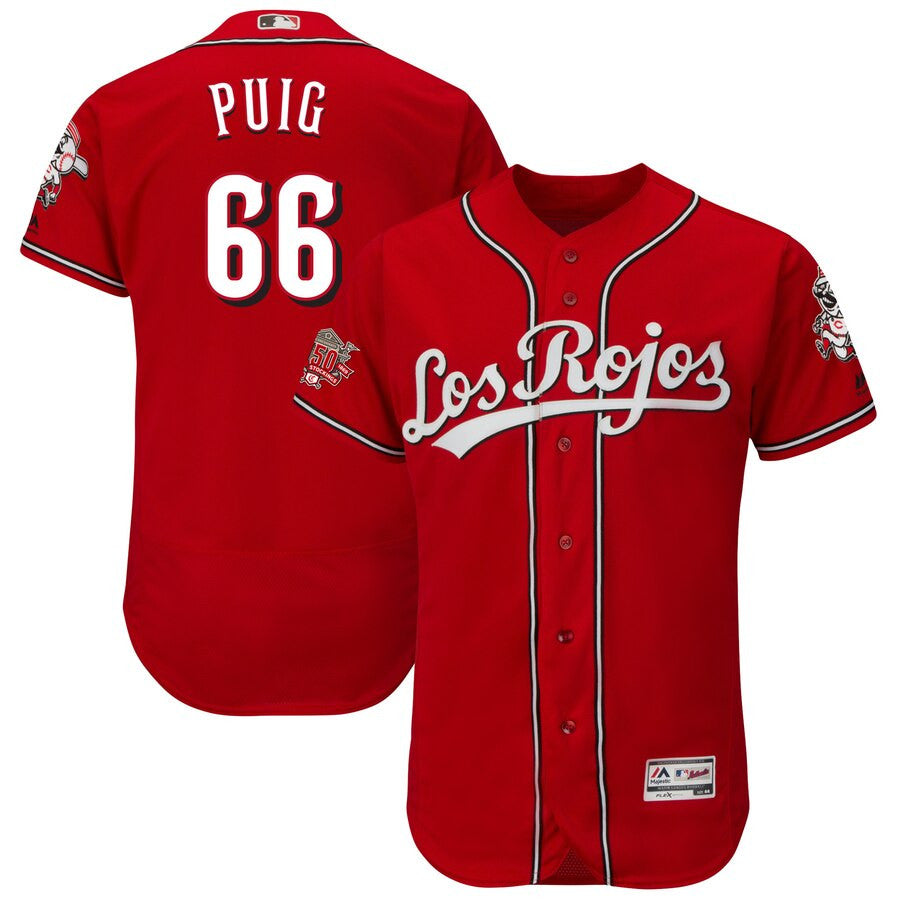 Yasiel Puig Cincinnati Reds scarlet jersey