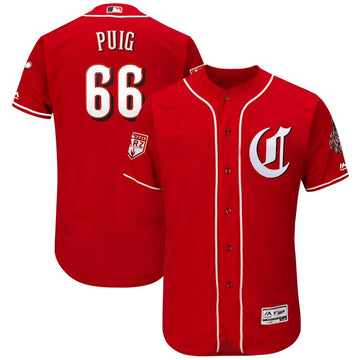 Yasiel Puig Cincinnati Reds scarlet jersey
