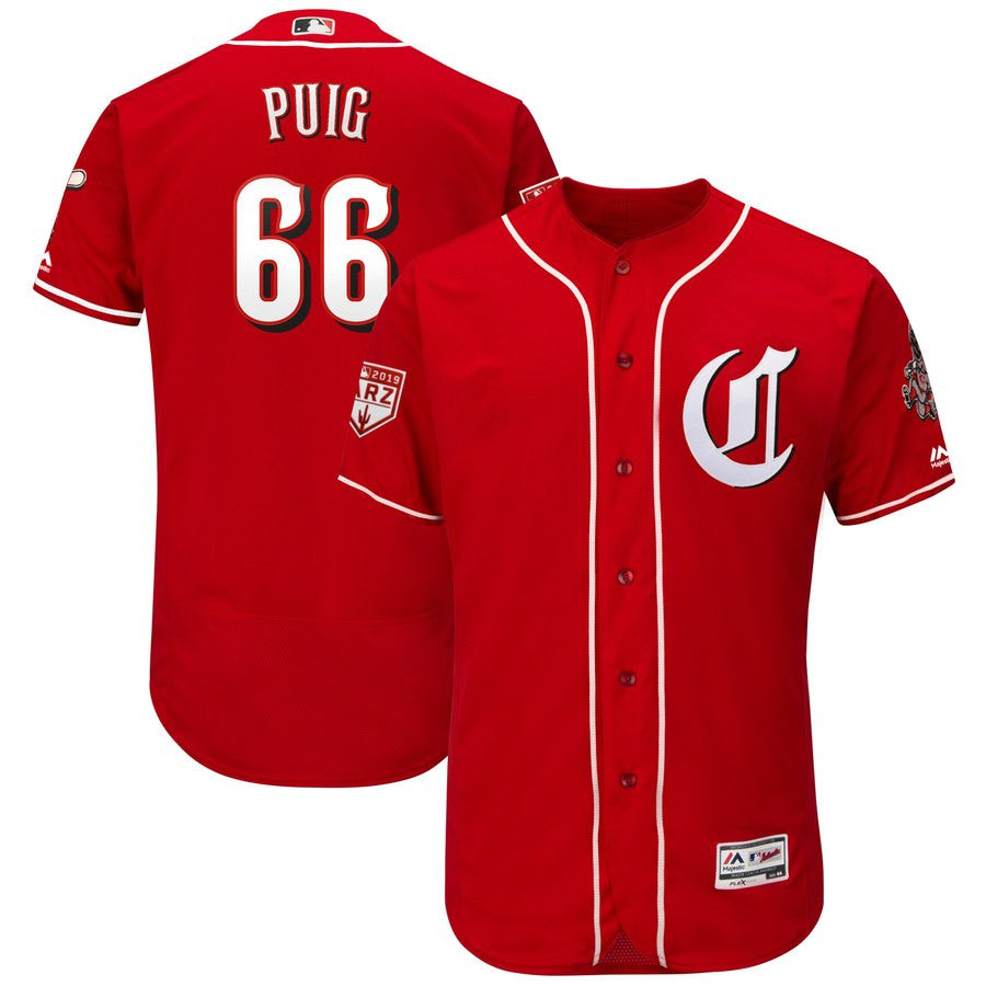 Yasiel Puig Cincinnati Reds scarlet jersey