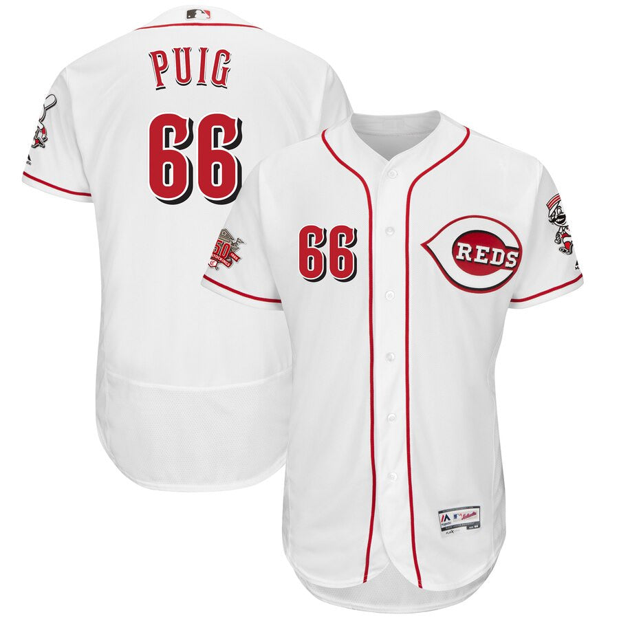 Yasiel Puig Cincinnati Reds white jersey
