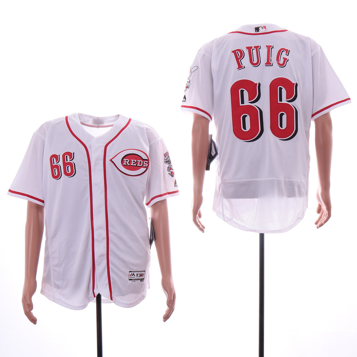 Yasiel Puig Cincinnati Reds white jersey