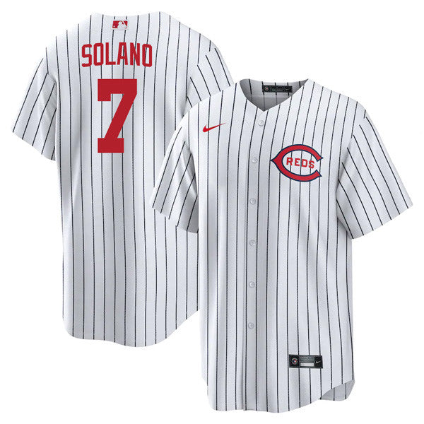 Donovan Solano Cincinnati Reds white jersey