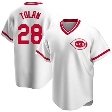 Bobby Tolan Cincinnati Reds white Throwback jersey