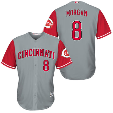 Joe Morgan Cincinnati Reds grey jersey