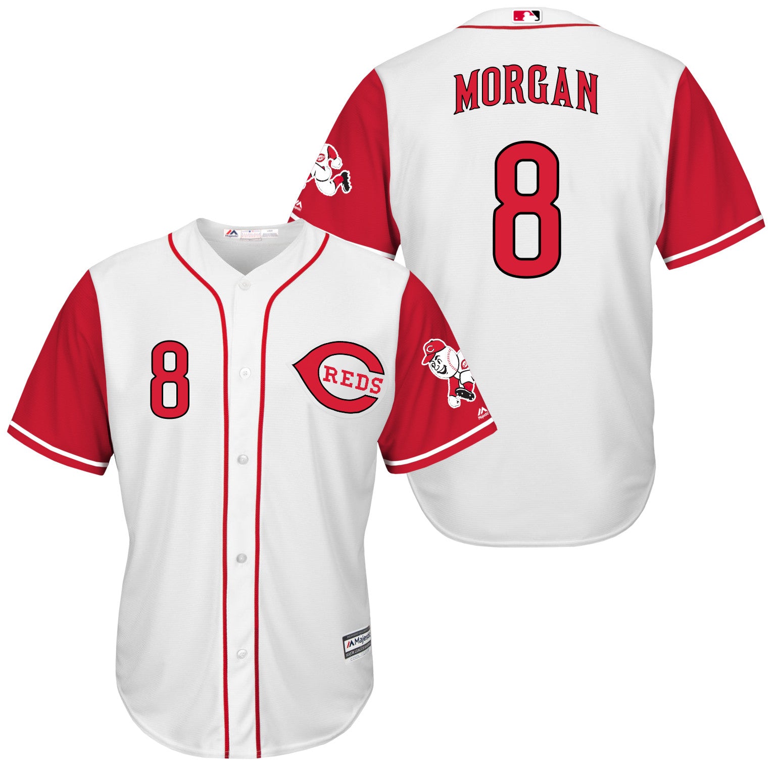 Joe Morgan Cincinnati Reds white jersey