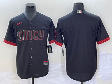 Custom Cincinnati Reds black City Connect jersey