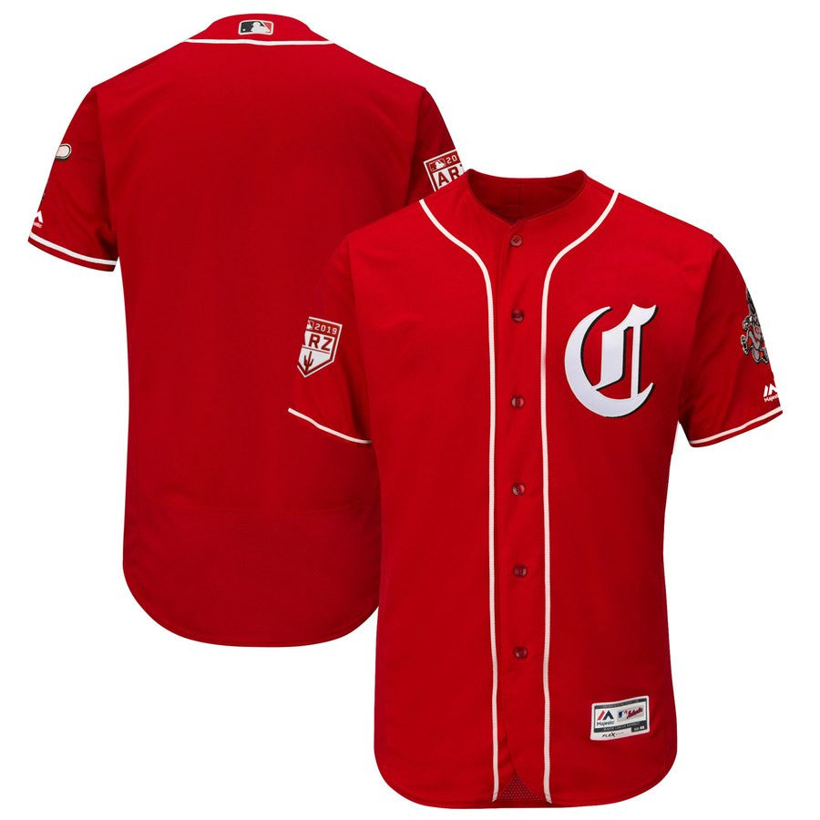 Custom Cincinnati Reds scarlet jersey