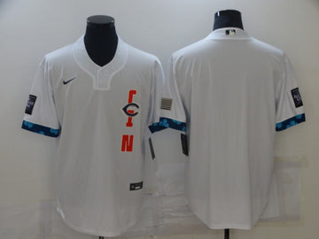 Custom Cincinnati Reds white All-Star jersey