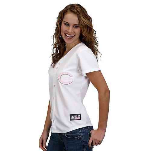 Blank White Cincinnati Reds pink jersey