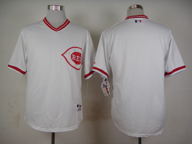 Custom Cincinnati Reds white Throwback jersey
