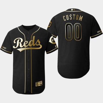 Custom Cincinnati Reds black jersey