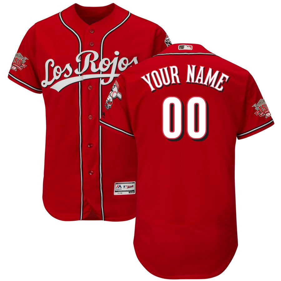Custom Cincinnati Reds scarlet jersey