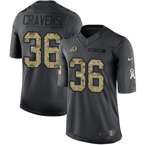 Su'a Cravens Washington Commanders black Salute To Service jersey