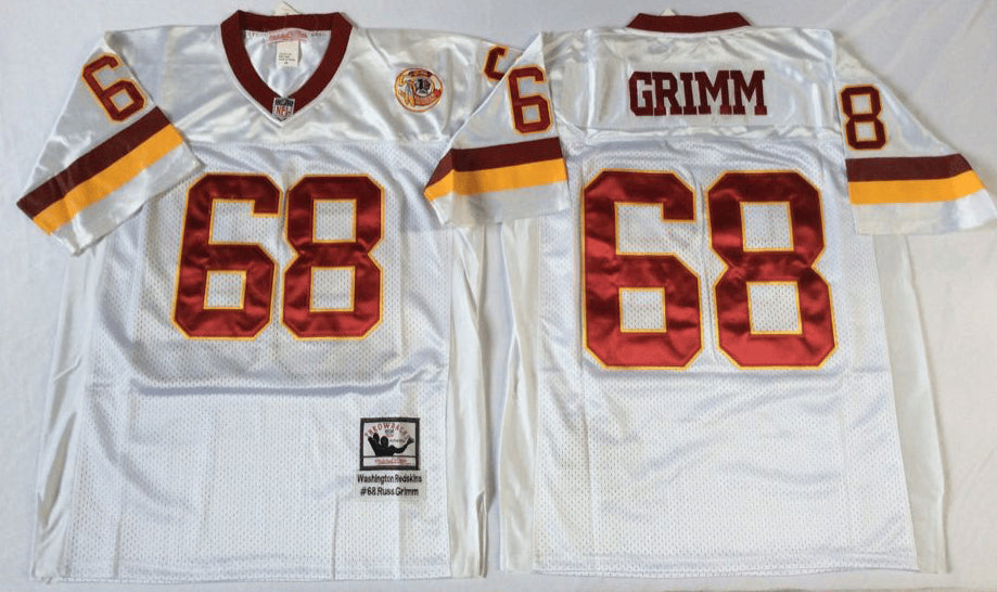 Russ Grimm Washington Commanders white Throwback jersey