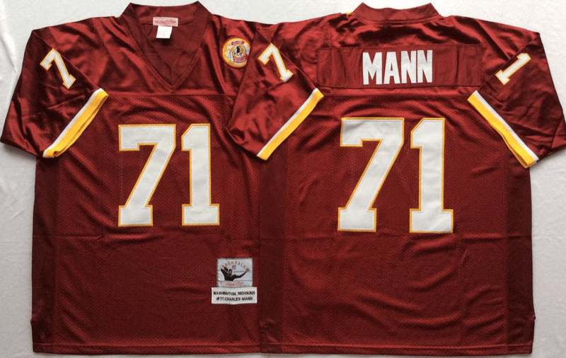 Charles Mann Washington Commanders red Throwback jersey