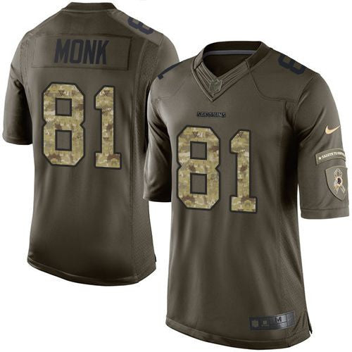 Art Monk Washington Commanders green Salute To Service jersey