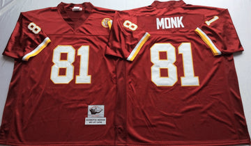 Art Monk Washington Commanders red Throwback jersey