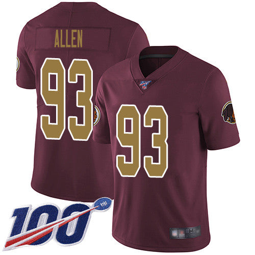 Jonathan Allen Washington Commanders burgundy Vapor jersey