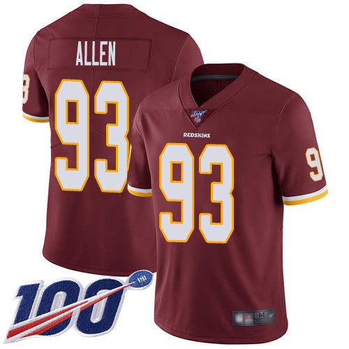 Jonathan Allen Washington Commanders burgundy Vapor jersey