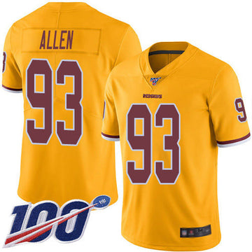 Jonathan Allen Washington Commanders gold Limited jersey