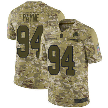 Da'Ron Payne Washington Commanders camo Salute To Service jersey