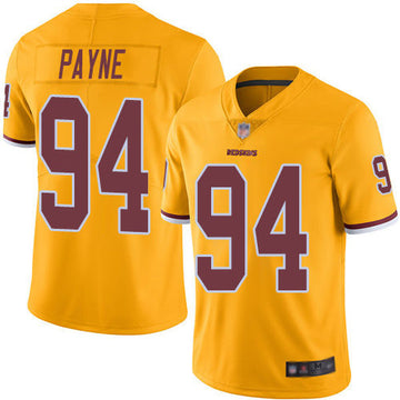Da'Ron Payne Washington Commanders gold Limited jersey