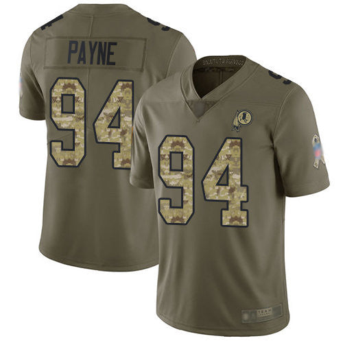 Da'Ron Payne Washington Commanders olive Salute To Service jersey