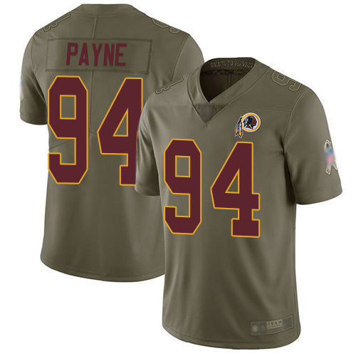 Da'Ron Payne Washington Commanders olive Salute To Service jersey