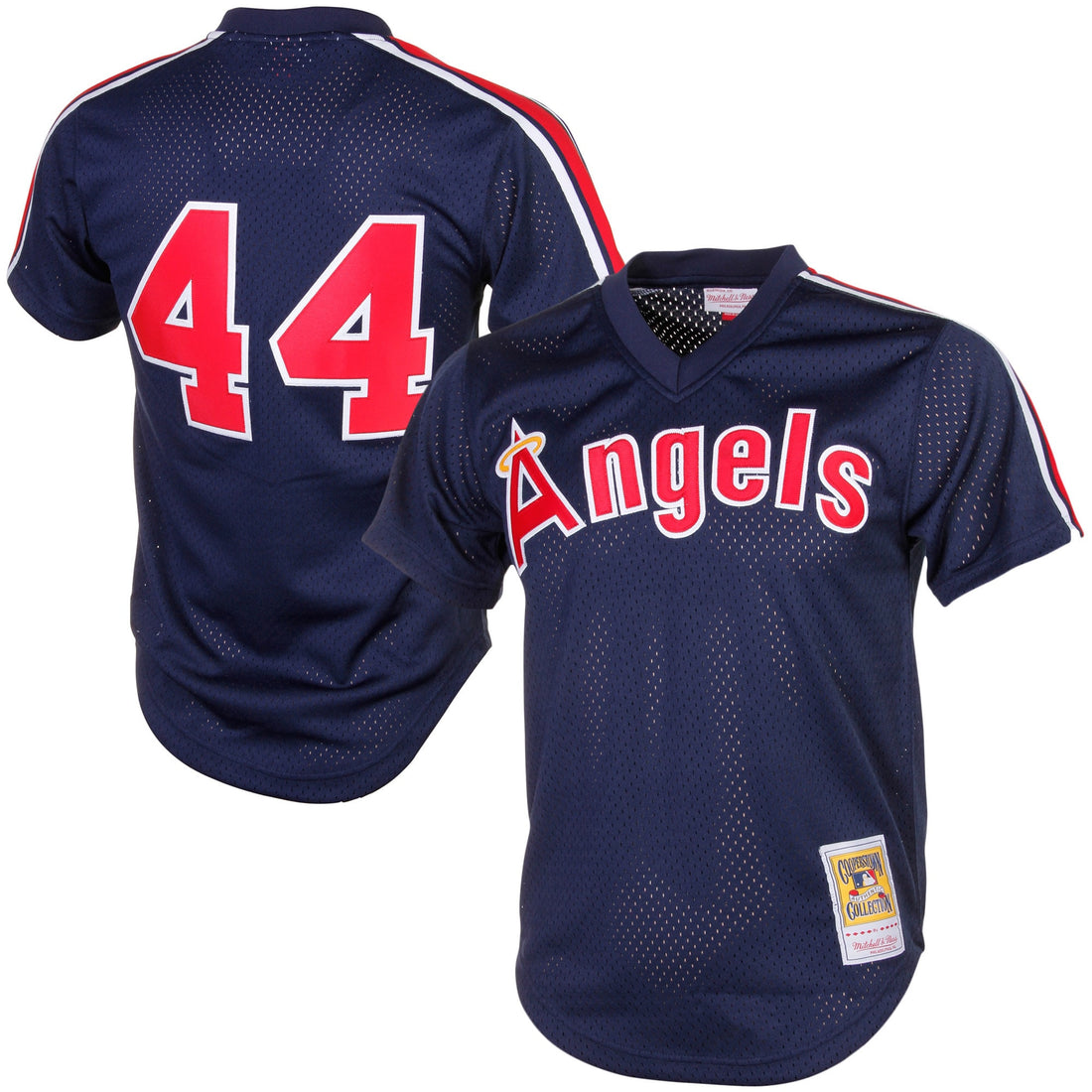 Reggie Jackson Los Angeles Angels navy Cooperstown jersey