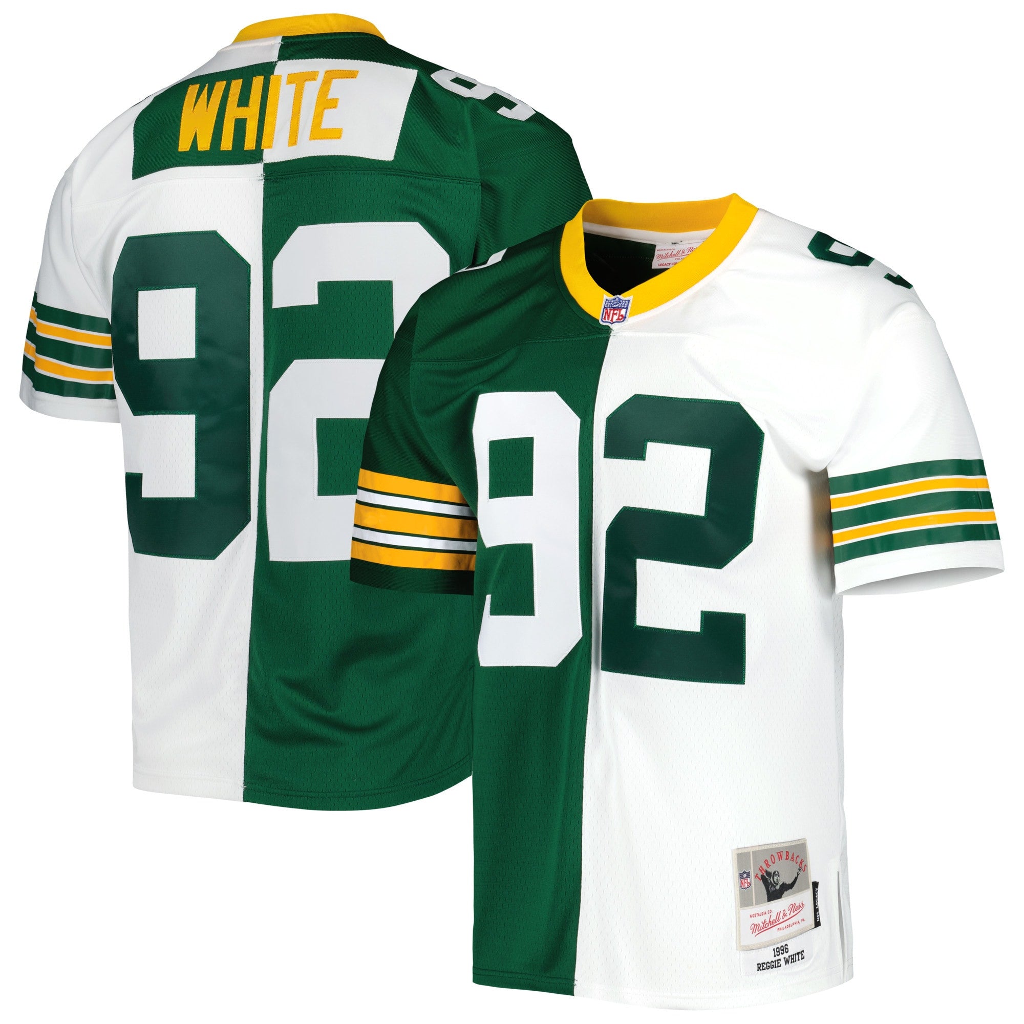 Reggie White Green Bay Packers green Split jersey