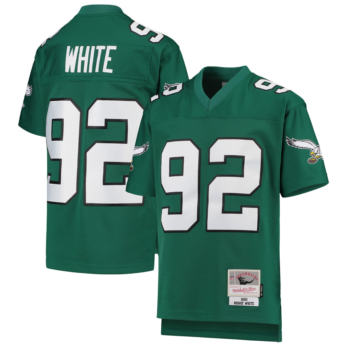 Reggie White Philadelphia Eagles green jersey