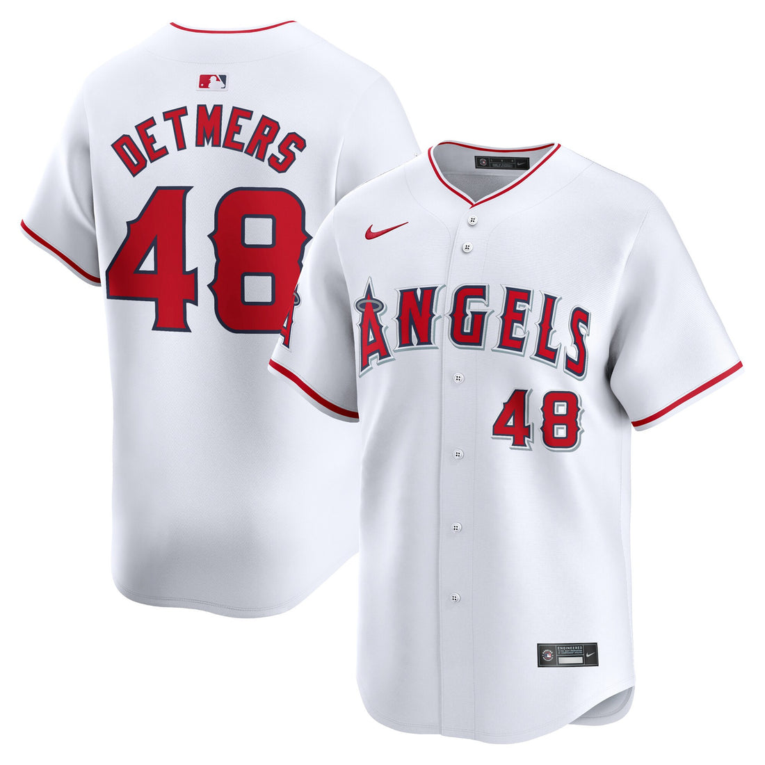 Reid Detmers Los Angeles Angels white Limited jersey