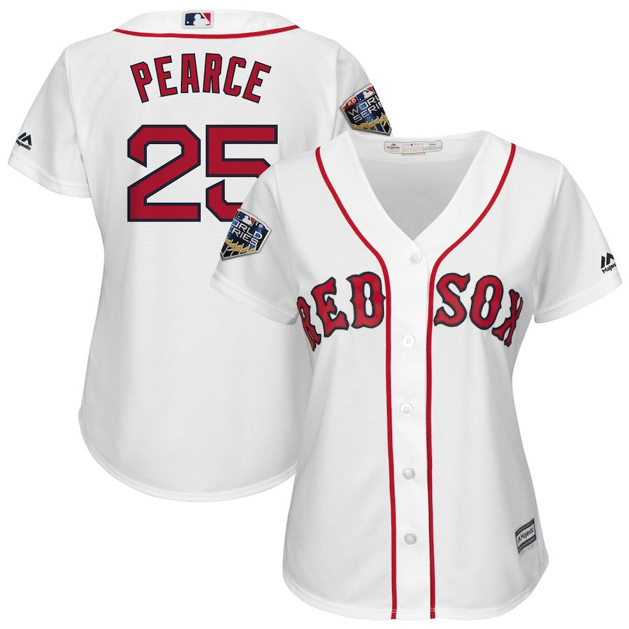 Res Sox Res Sox 25 Steve Pearce white jersey