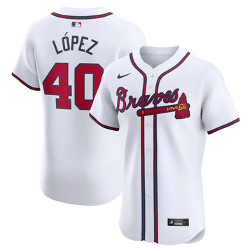 Reynaldo Lopez Atlanta Braves white Elite jersey
