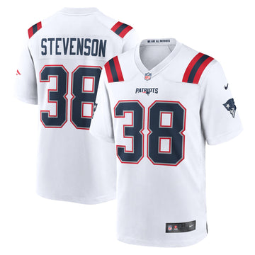 Rhamondre Stevenson New England Patriots white Game jersey