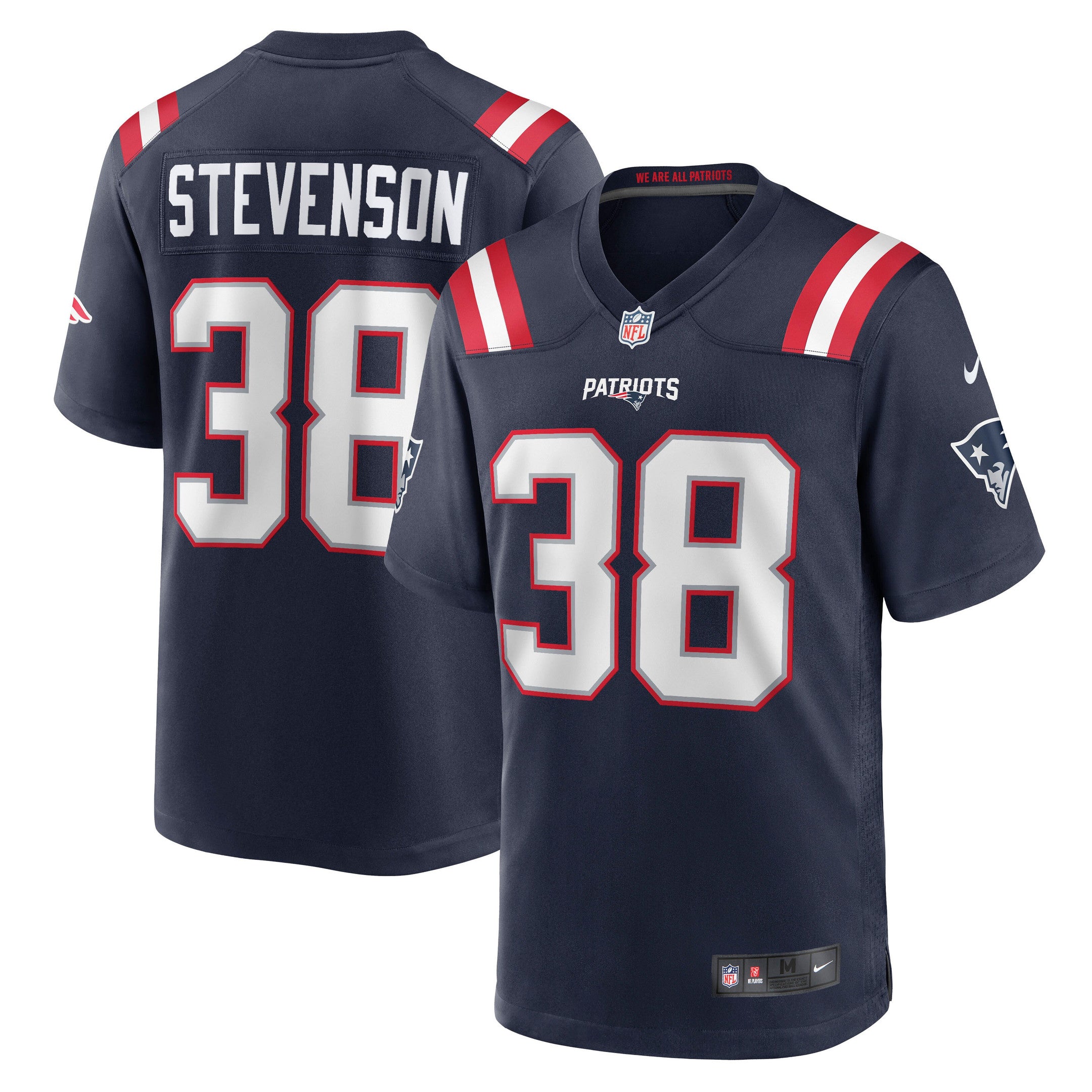 Rhamondre Stevenson New England Patriots navy jersey