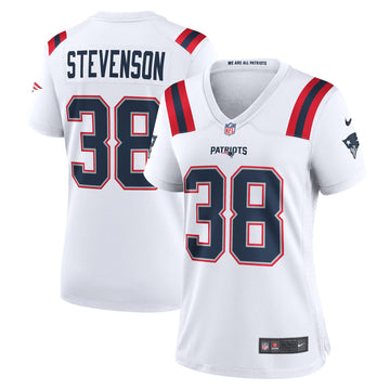 Rhamondre Stevenson New England Patriots white Game jersey
