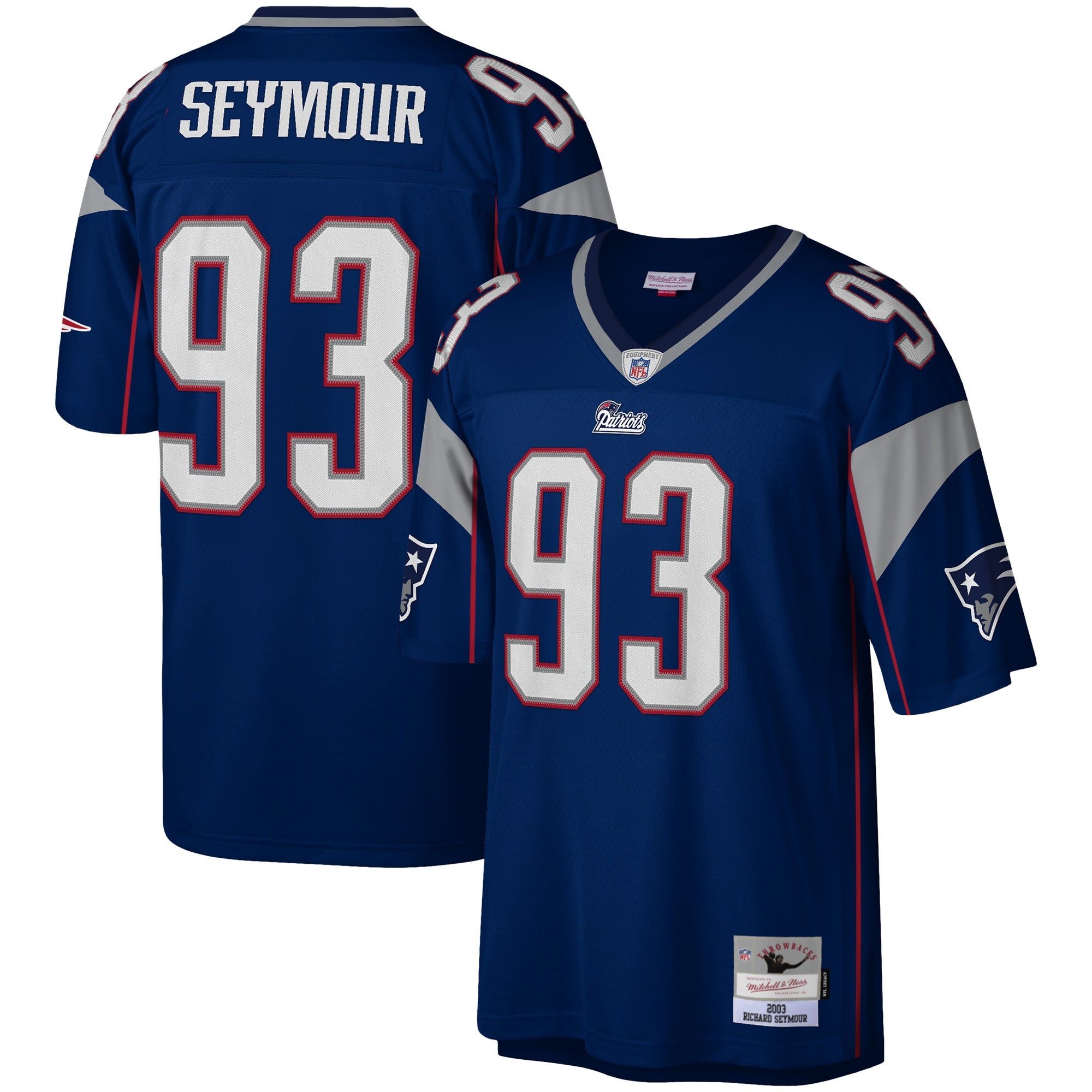 Richard Seymour New England Patriots navy jersey