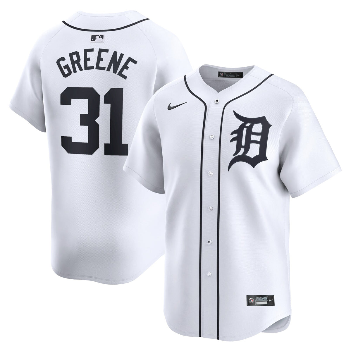 Riley Greene Detroit Tigers white Limited jersey