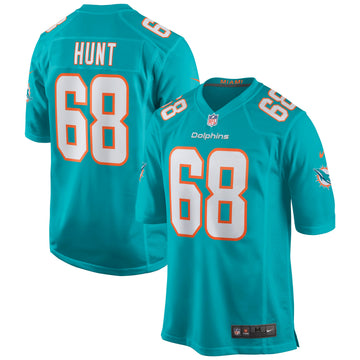 Robert Hunt Miami Dolphins aqua jersey