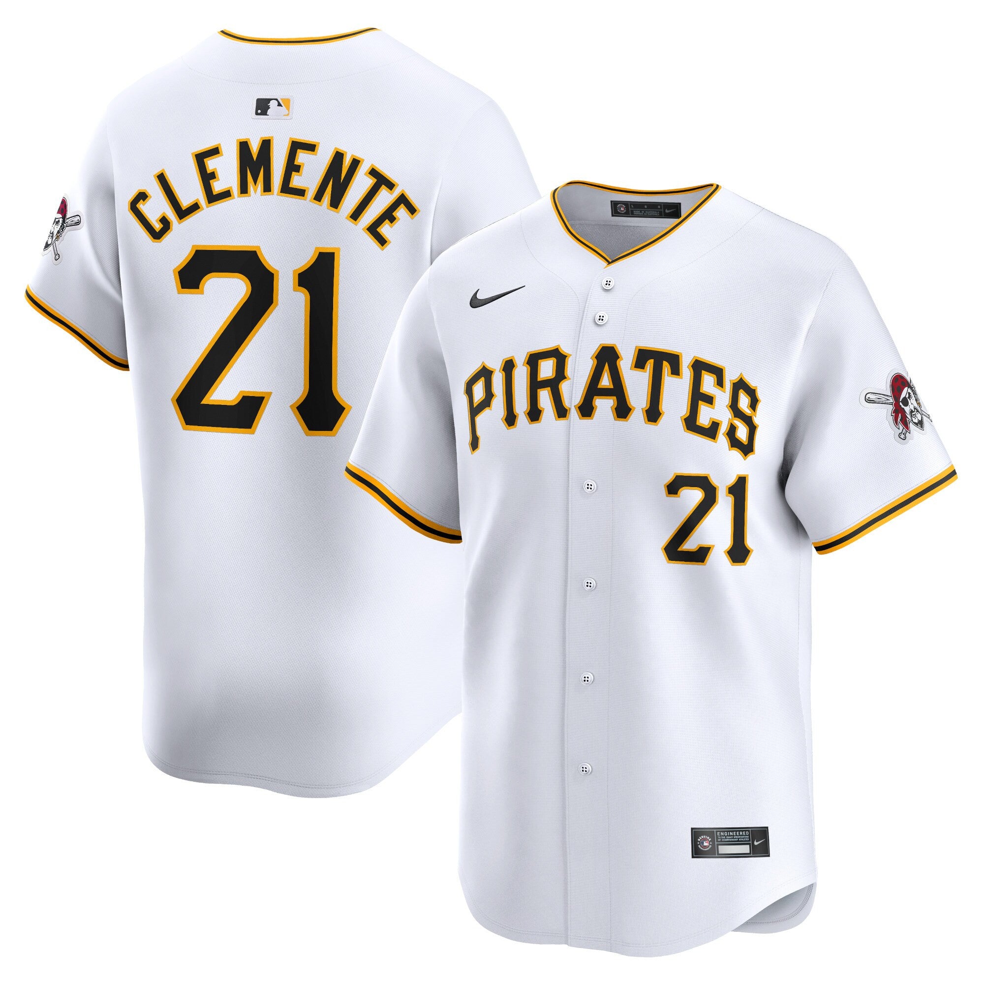 Roberto Clemente Pittsburgh Pirates white Limited jersey