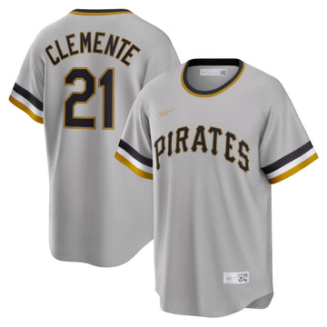 Roberto Clemente Pittsburgh Pirates gray Cooperstown jersey