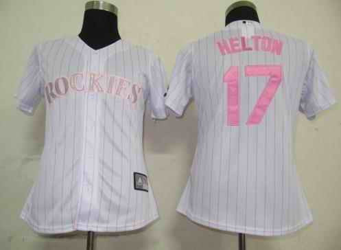 Helton White Colorado Rockies pink jersey