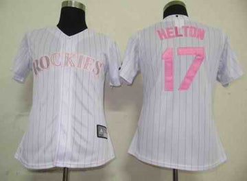 Helton White Colorado Rockies pink jersey
