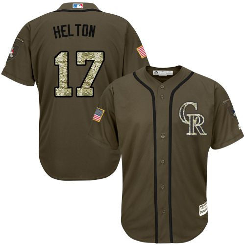 Todd Helton Colorado Rockies green Salute To Service jersey